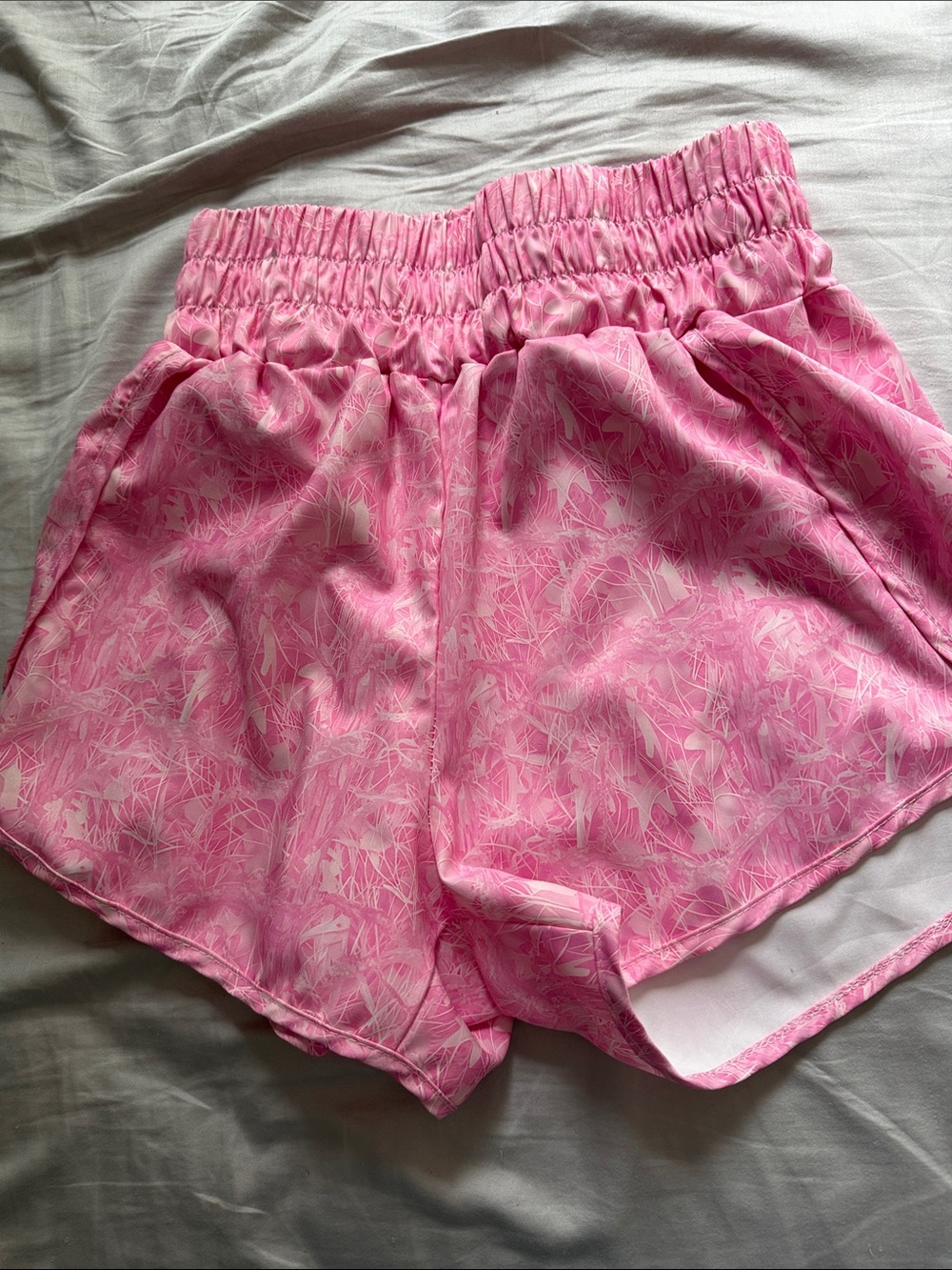 Pink Women's Elastic-Waist Athletic Shorts